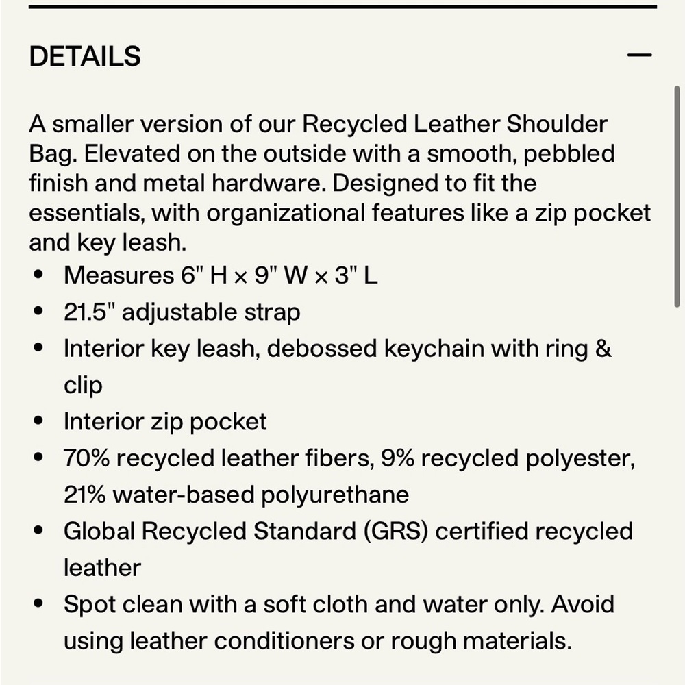 Baggu Mini Recycled Leather Shoulder Bag - Picture 8 of 9